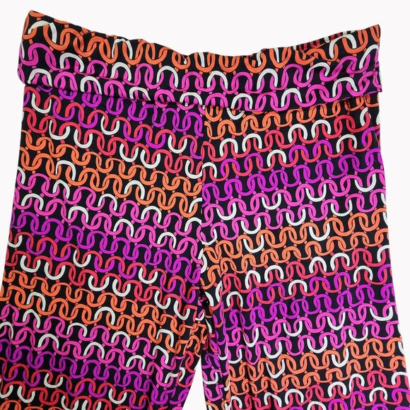 Trina Turk Echo Chain Links Cover Up Swim Pant Large Multicolor Nylon Spandex - Picture 3 of 7